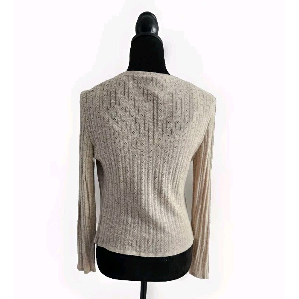 Lamberto Losani Women's Cashmere Beige Tank & Cardigan Set Size M Pre-owned - Picture 3 of 11